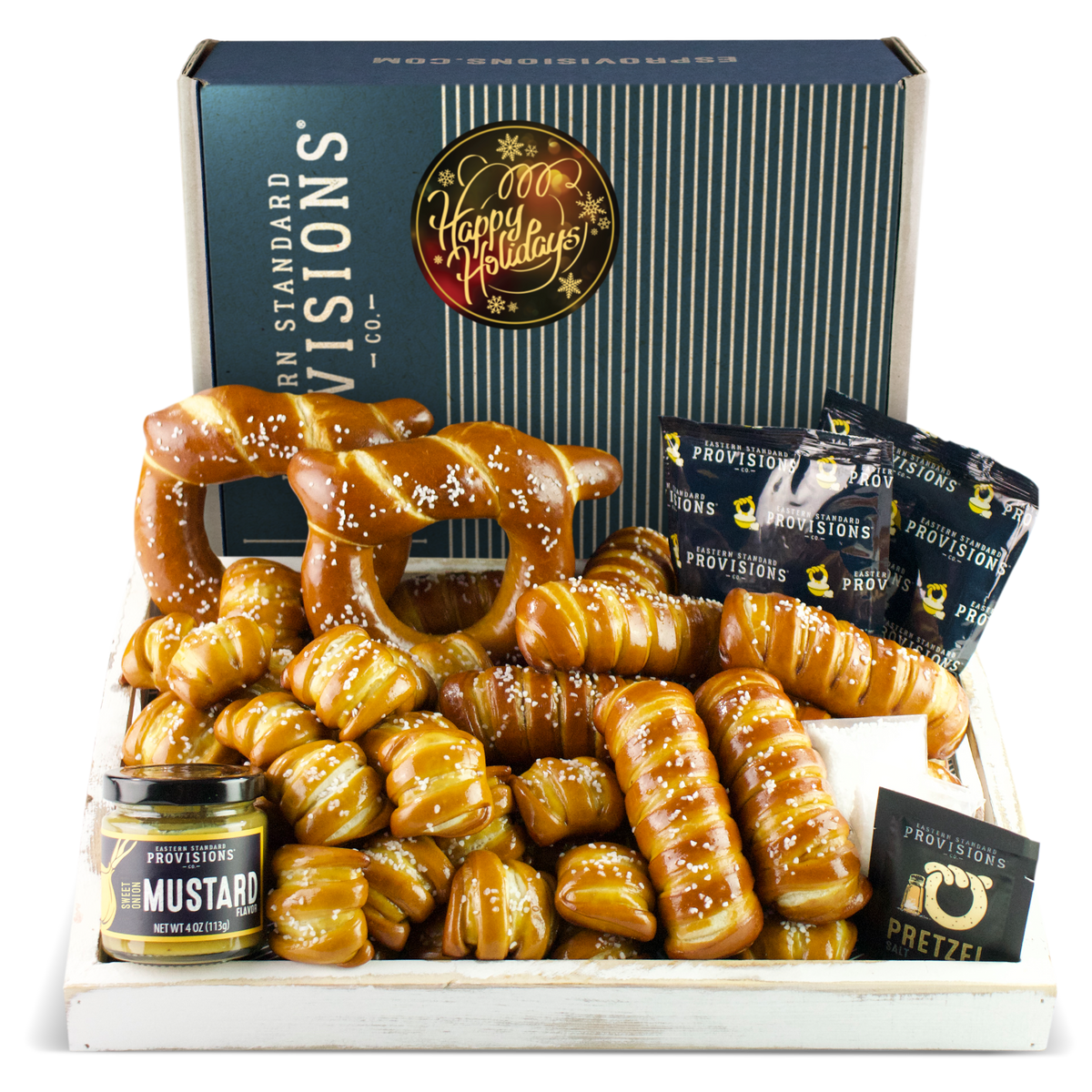 Soft Pretzels & Sauces Variety Box - Happy Holidays
