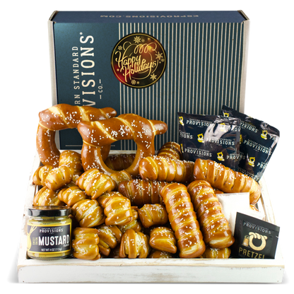 Soft Pretzels & Sauces Variety Box - Happy Holidays