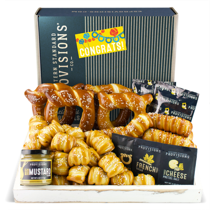 Soft Pretzels, Salts & Sauces Variety Box - Congratulations