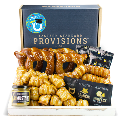 Soft Pretzels, Salts & Sauces Variety Box - Congrats Grad