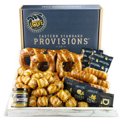 SOFT PRETZELS, SALTS & SAUCES VARIETY BOX - ESPCO