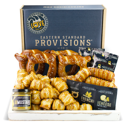 SOFT PRETZELS, SALTS & SAUCES VARIETY BOX - ESPCO