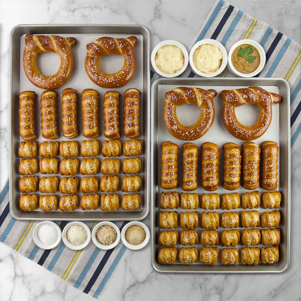 SOFT PRETZELS, SALTS & SAUCES VARIETY BOX - ESPCO