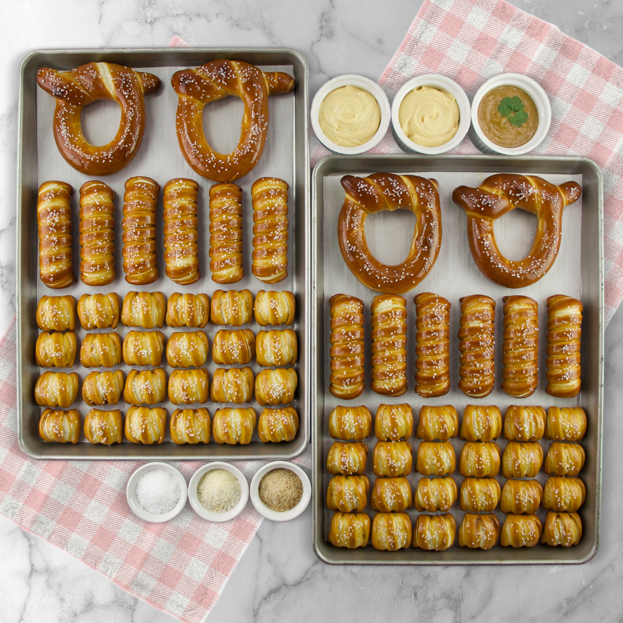Soft Pretzels, Salts & Sauces Variety Box - Easter