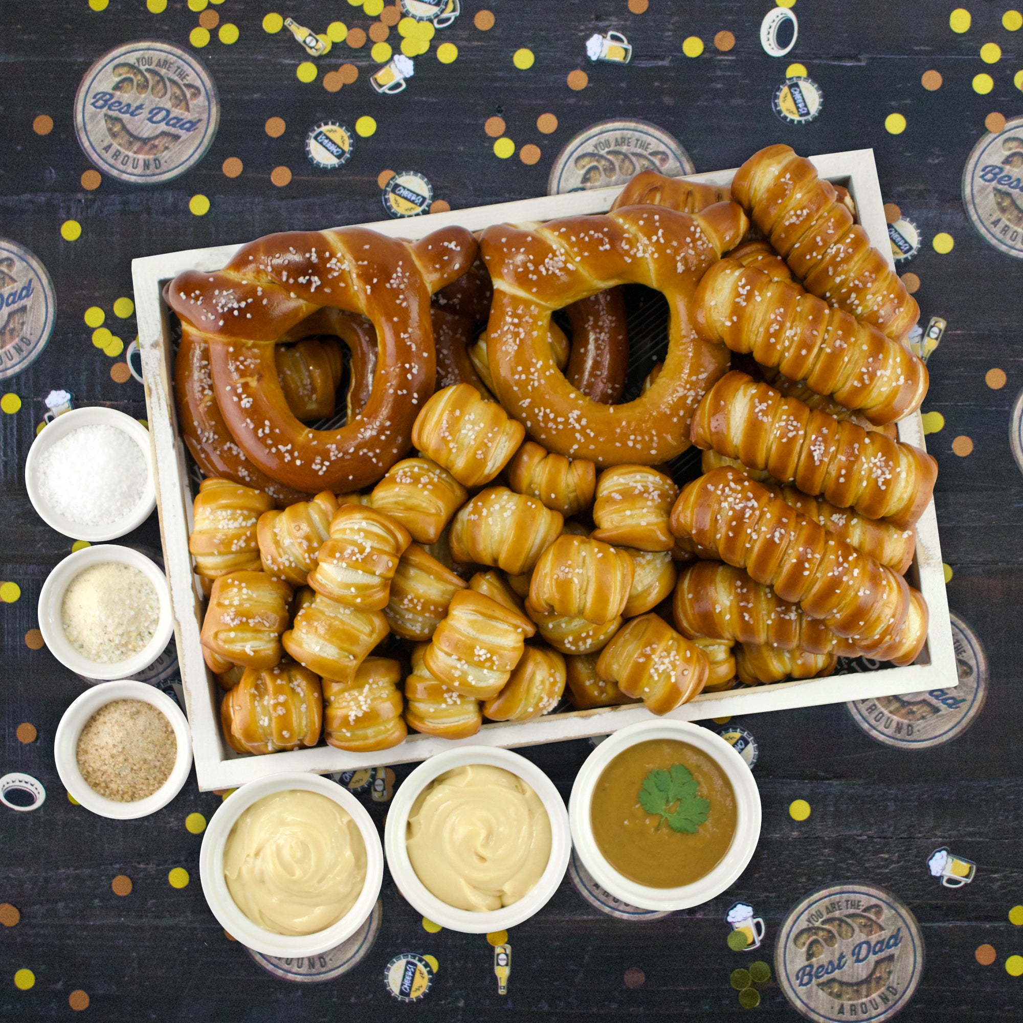 Soft Pretzels, Salts & Sauces Variety Box - Father's Day