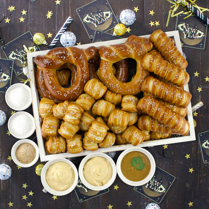 Soft Pretzels, Sauces & Salts Variety Box - New Years