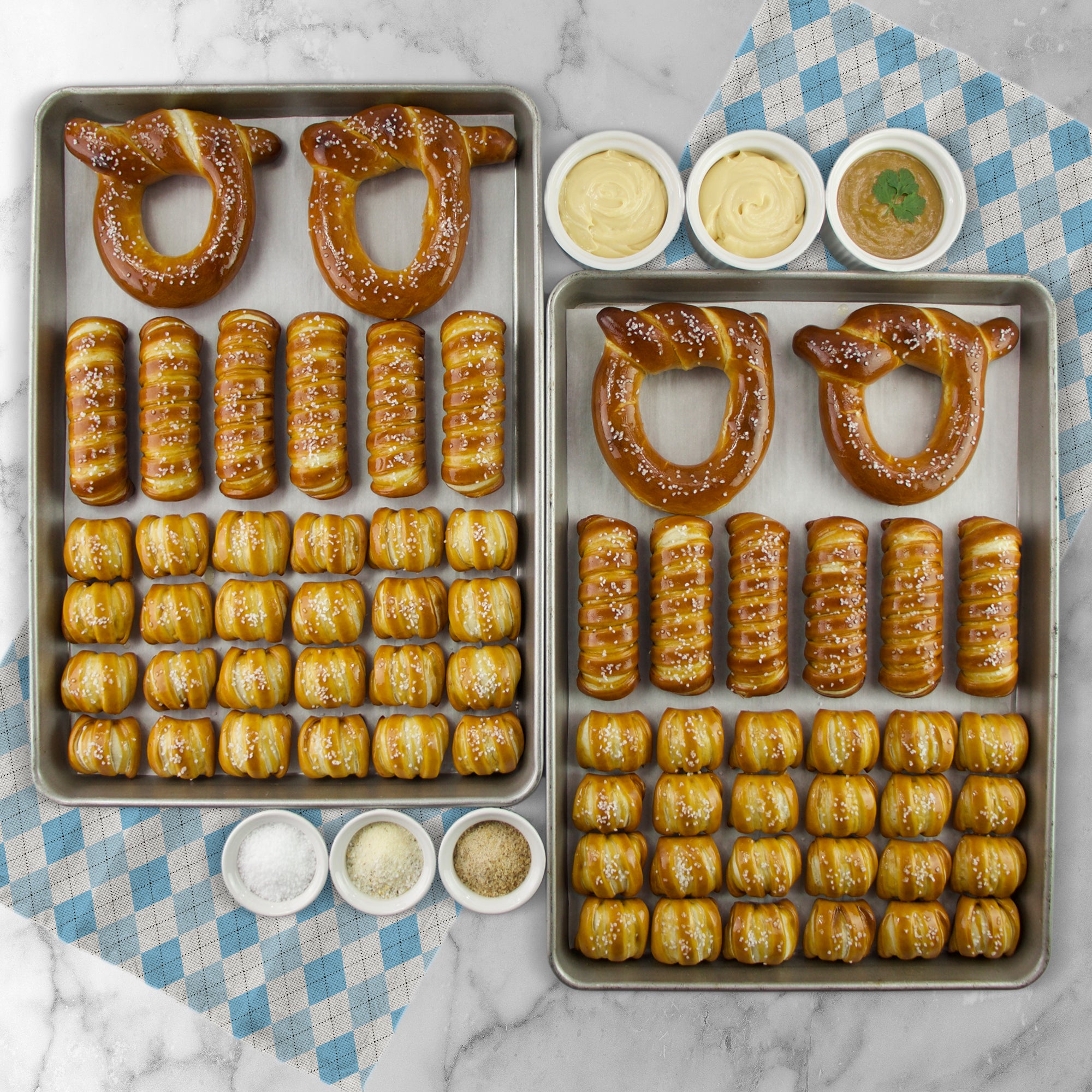 SOFT PRETZELS, SALTS & SAUCES VARIETY BOX - Oktoberfest