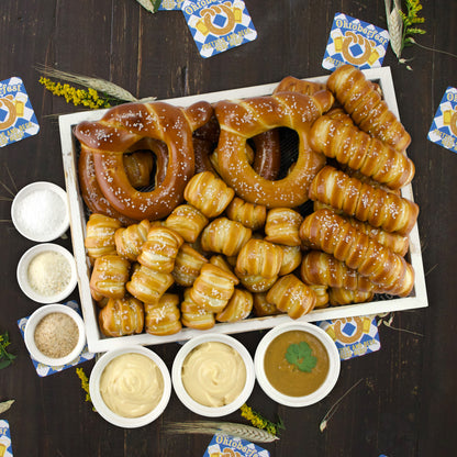 SOFT PRETZELS, SALTS & SAUCES VARIETY BOX - Oktoberfest