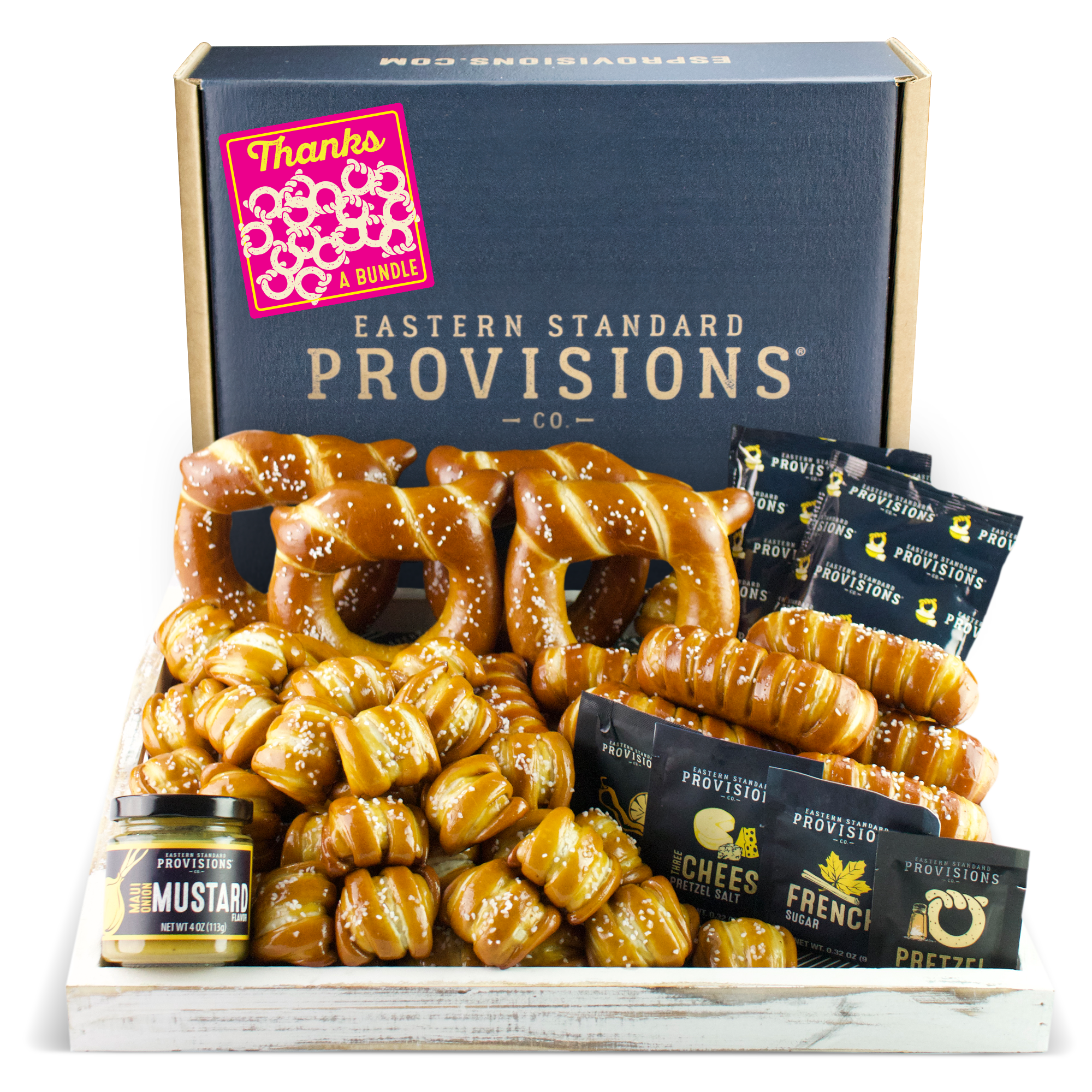 SOFT PRETZELS, SALTS & SAUCES VARIETY BOX - Thank You