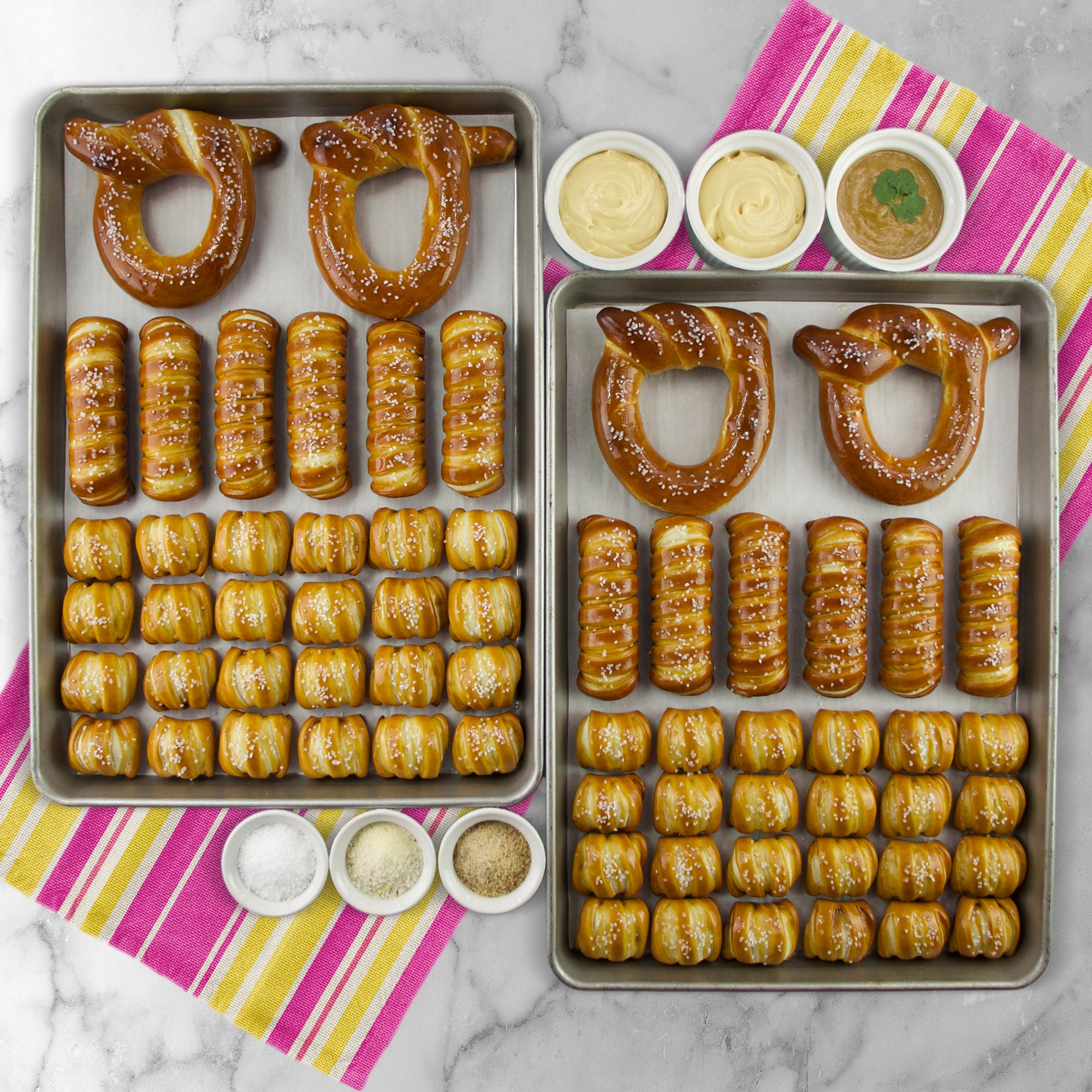 SOFT PRETZELS, SALTS & SAUCES VARIETY BOX - Thank You