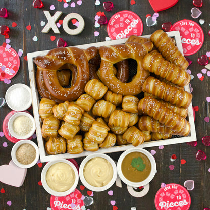 Soft Pretzels, Sauces & Salts Variety Box - Valentine's Day