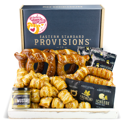 SOFT PRETZELS, SALTS & SAUCES VARIETY BOX - Well Wishes