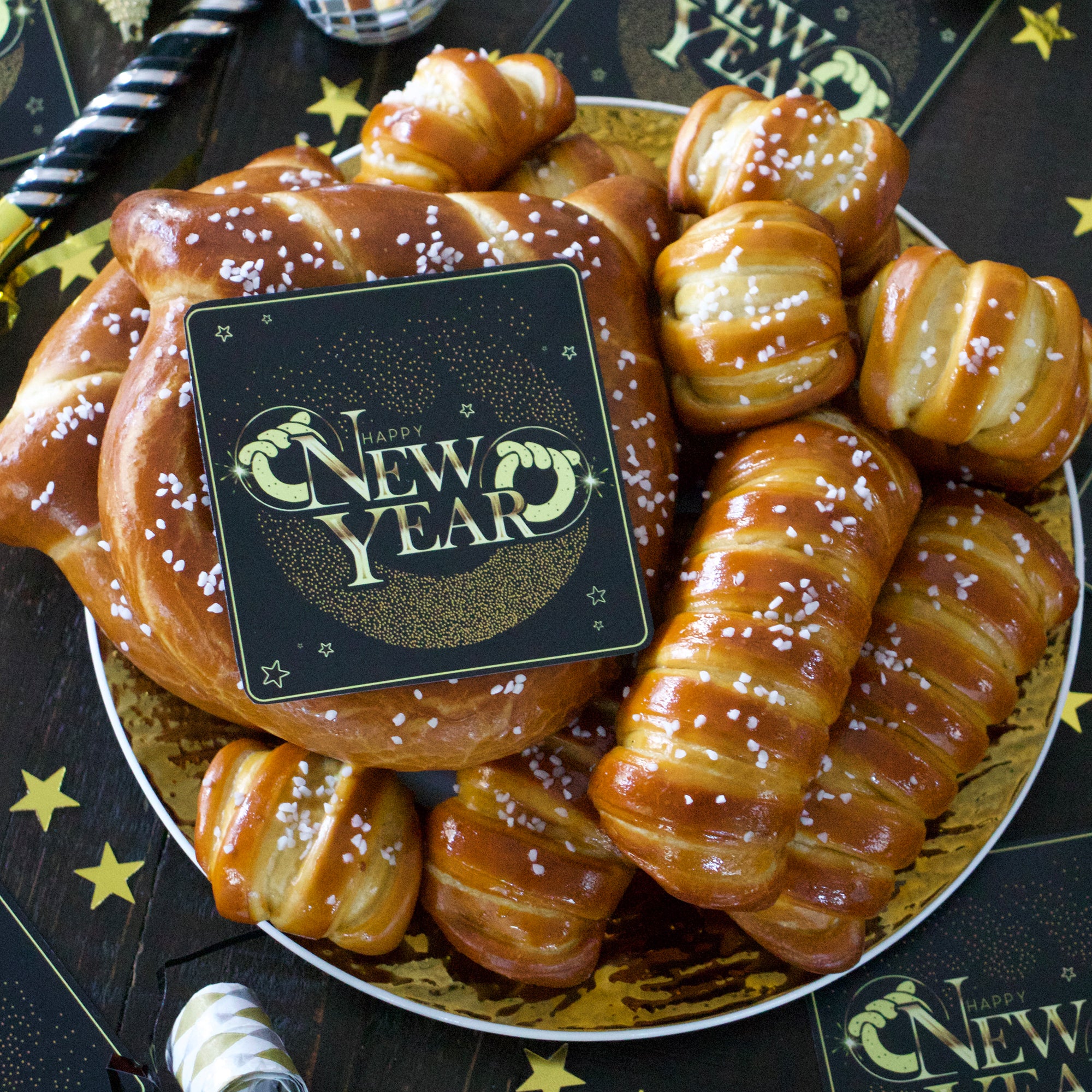 Soft Pretzels, Sauces & Salts Variety Box - New Years