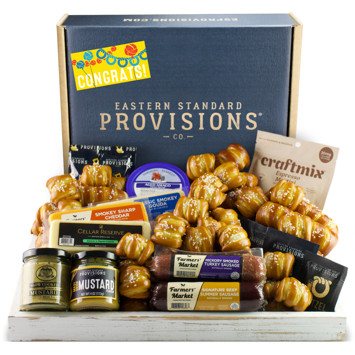 SOFT PRETZEL CHARCUTERIE BOX - Congratulations