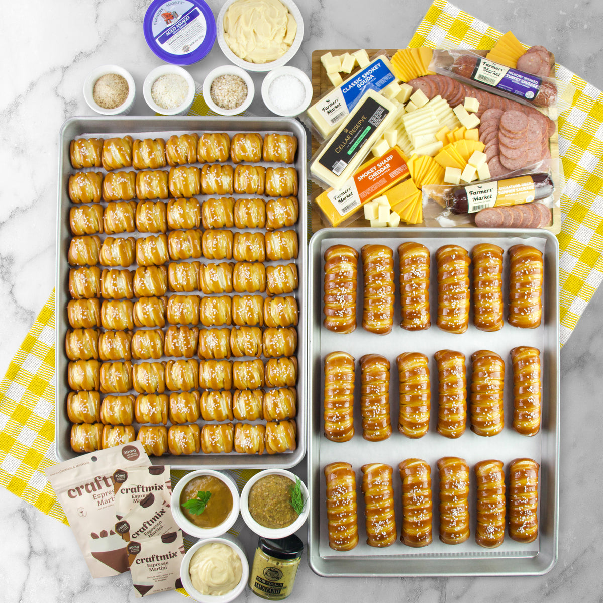 SOFT PRETZEL CHARCUTERIE BOX - Congratulations