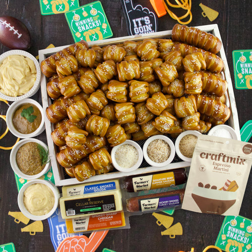 SOFT PRETZEL CHARCUTERIE BOX - Football