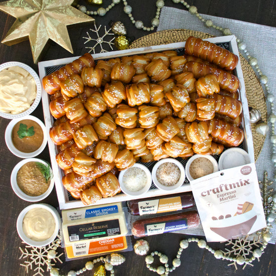 SOFT PRETZEL CHARCUTERIE BOX - Happy Holidays