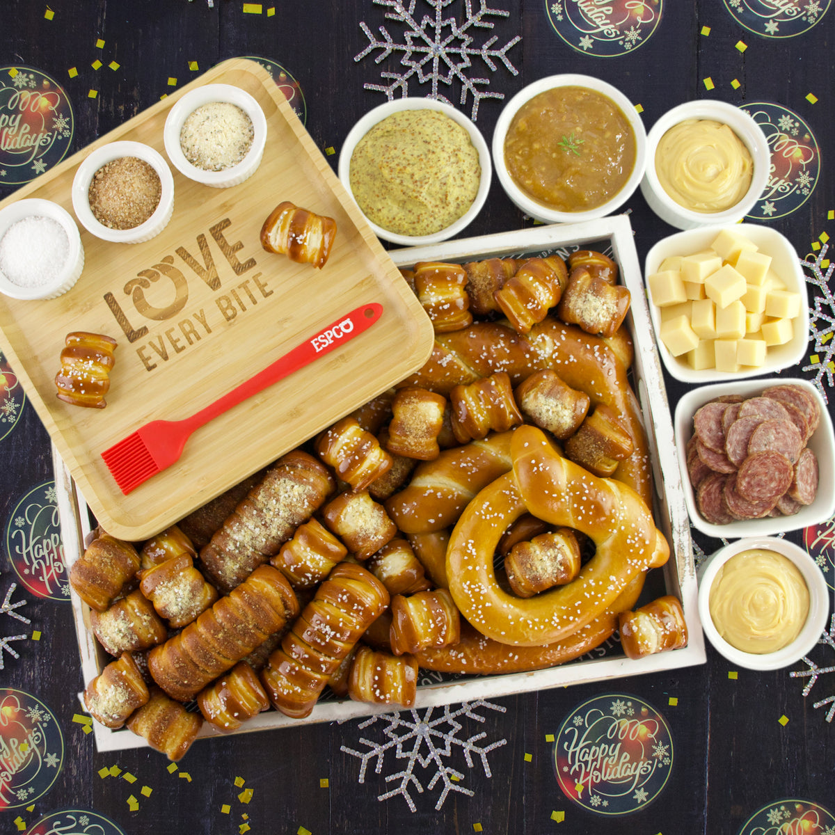 Very Merry Charcuterie Box - Happy Holidays