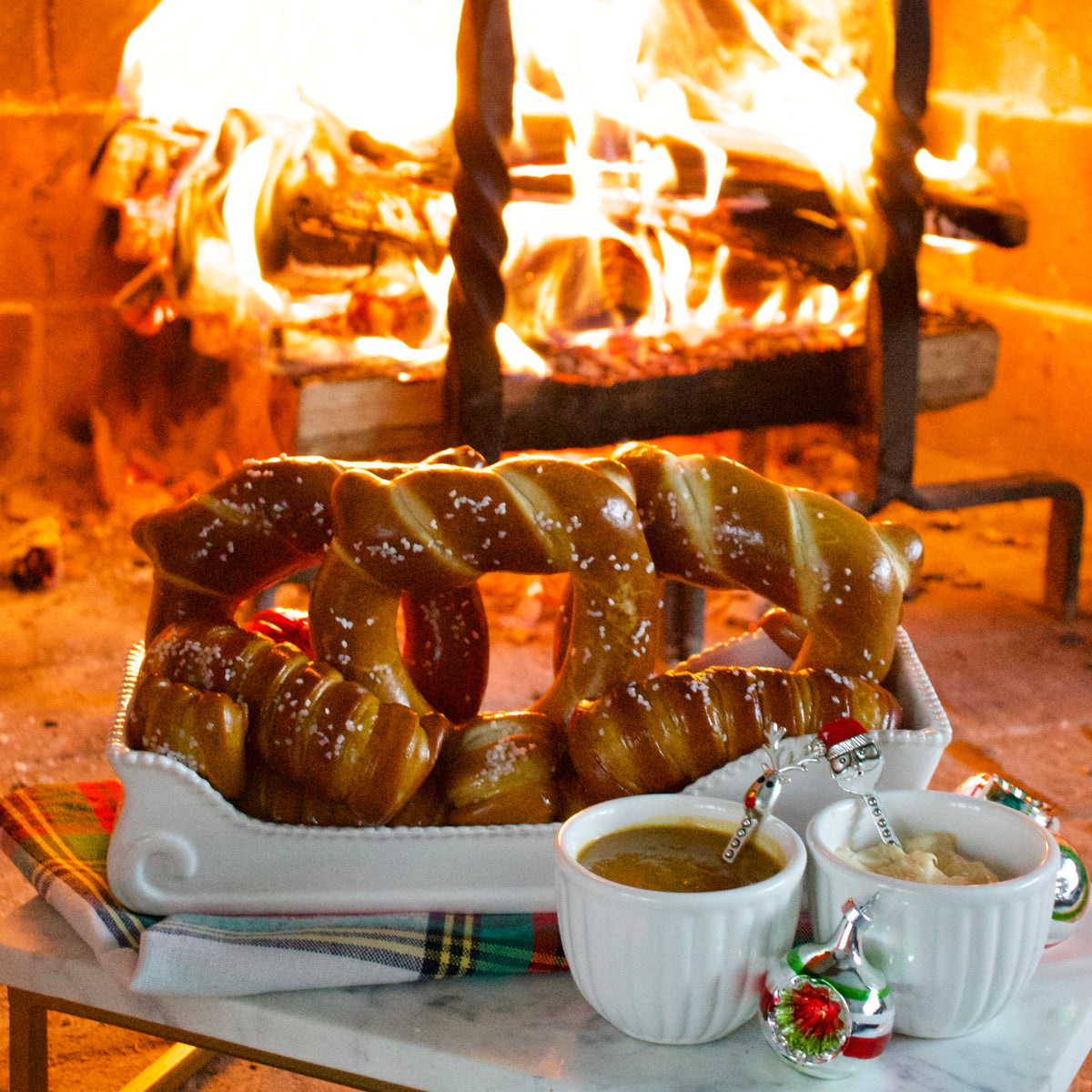 Soft Pretzels & Sauces Variety Box - Happy Holidays