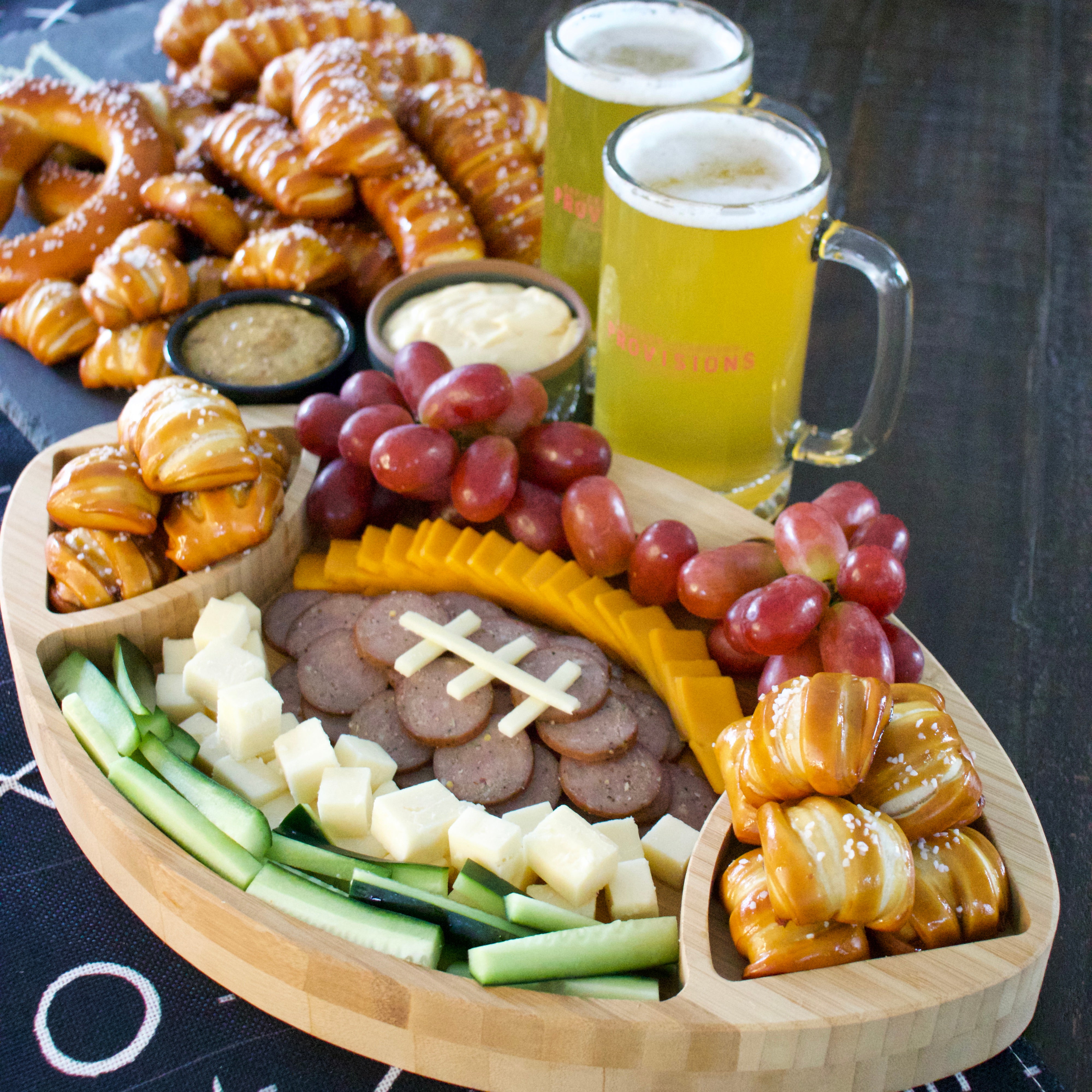SOFT PRETZELS, SALTS & SAUCES VARIETY BOX - Game Day